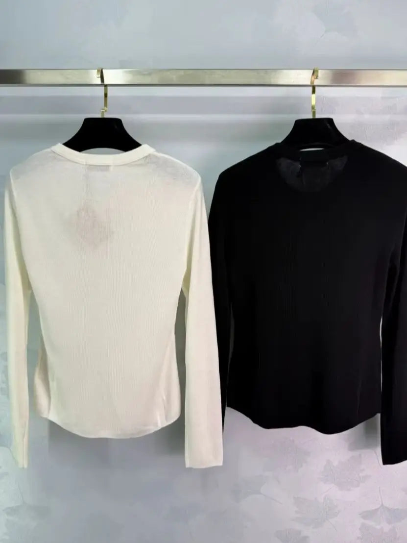2025 Autumn New Design Women's Round Neck Long Sleeve Top