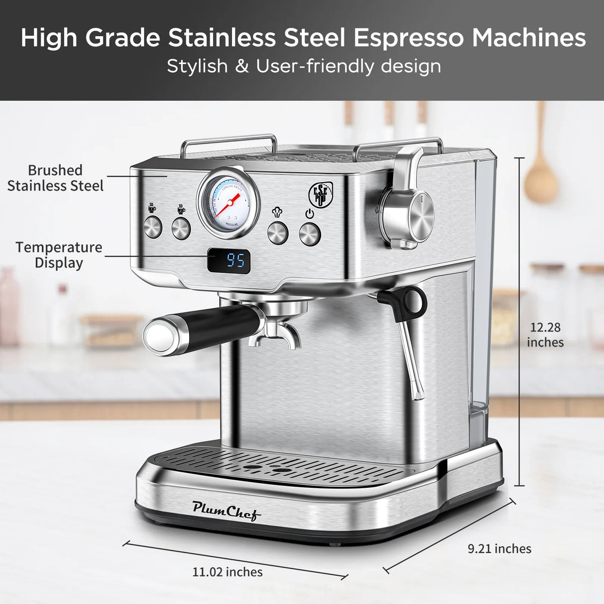 Plum Chef Professional Compact Household Coffee Maker