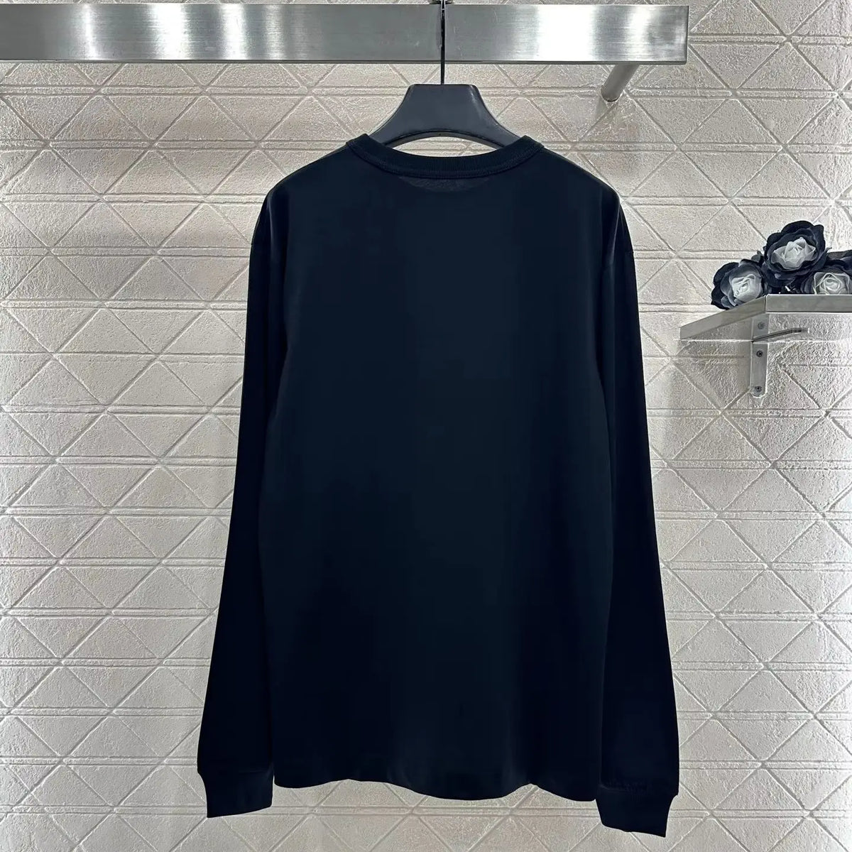25 autumn/winter new letter printed round neck long sleeved women's trendy casual sports style pure cotton high-end T-shirt top