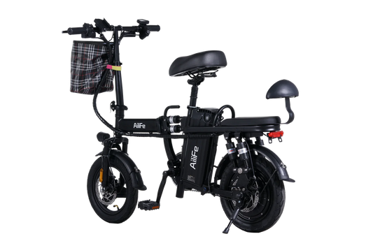 Electric Bike For Adults 20MPH Full Shock Absorption Comfortable Riding 48V  Folding Ebike 14'' City Commuter E Bike
