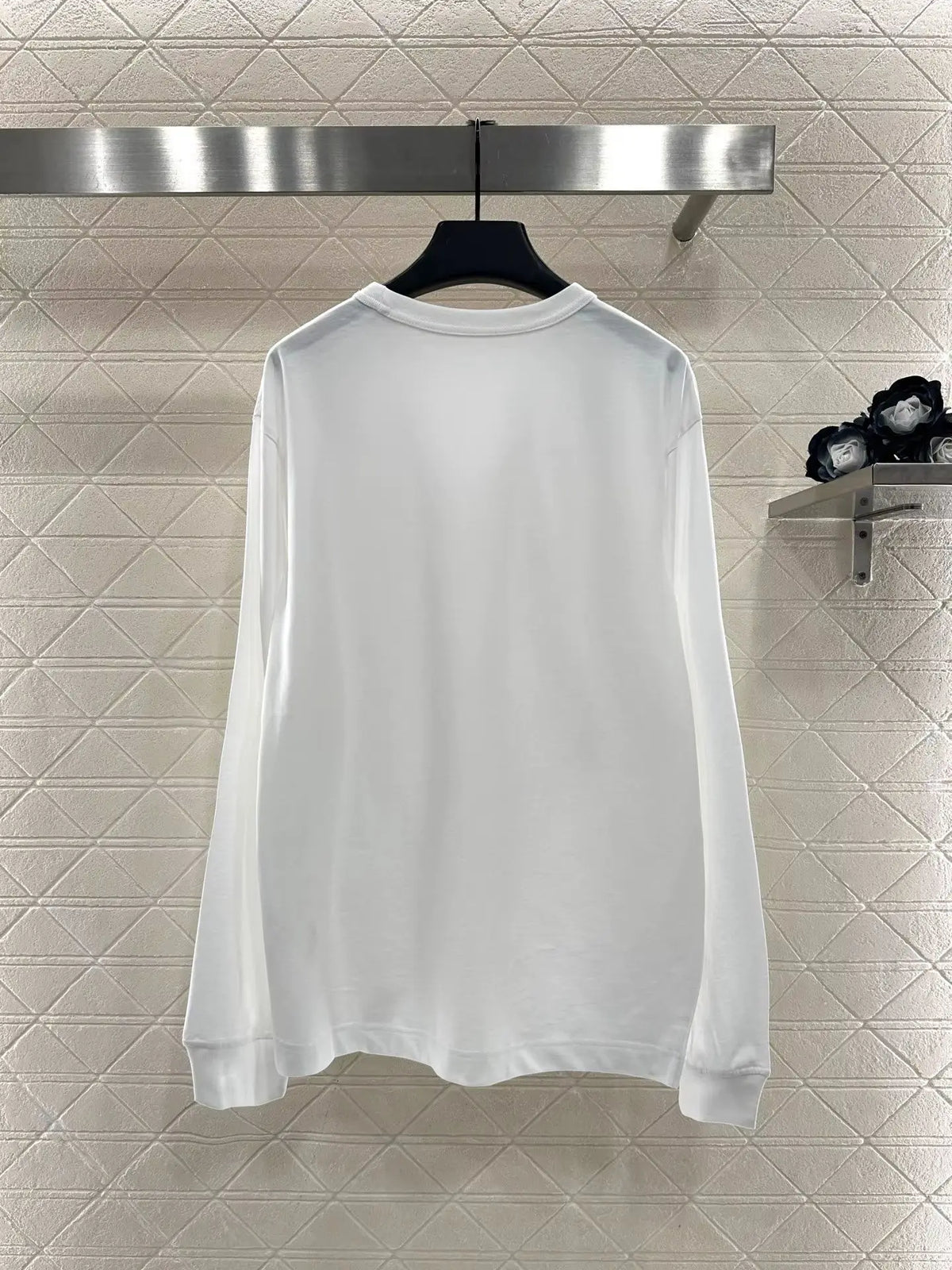 25 autumn/winter new letter printed round neck long sleeved women's trendy casual sports style pure cotton high-end T-shirt top