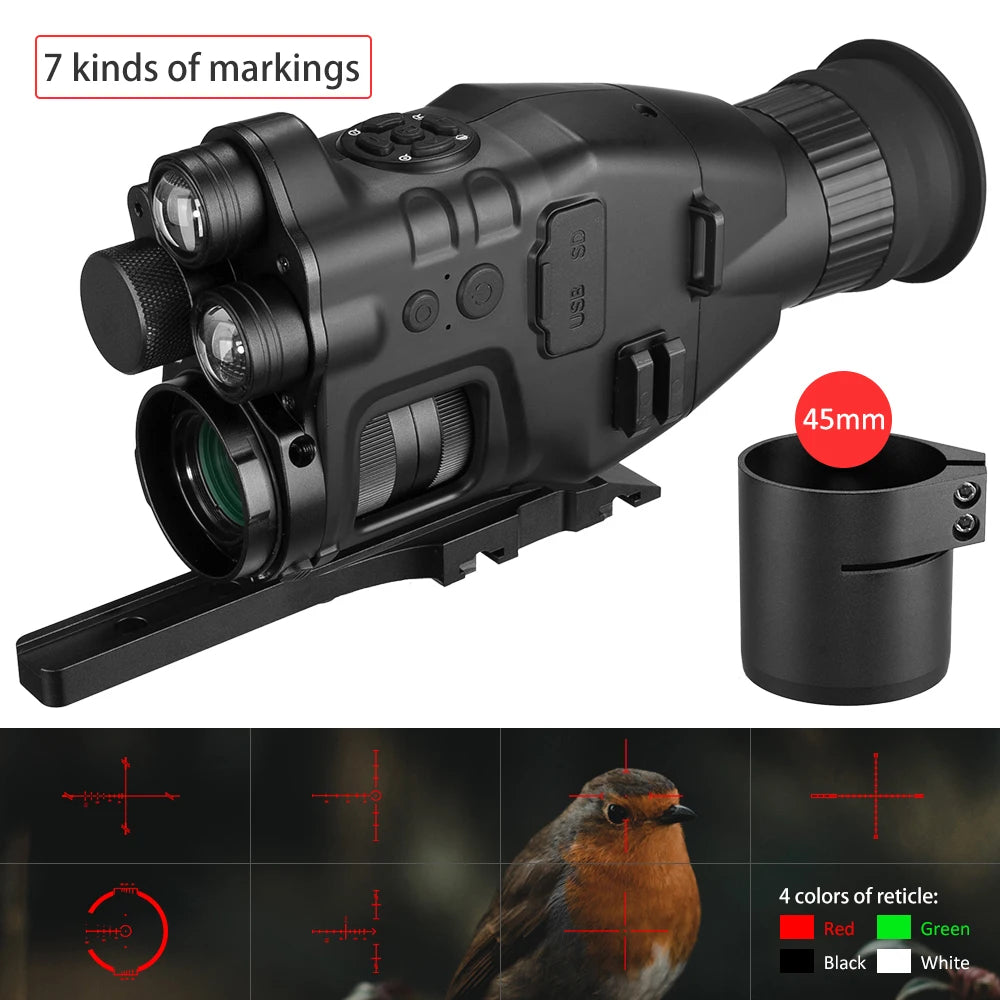 Night Vision Riflescope Monocular W/ Wifi APP 200M Range NV Scope 940nm IR Night Vision Sight Hunting Trail Camera Telescope