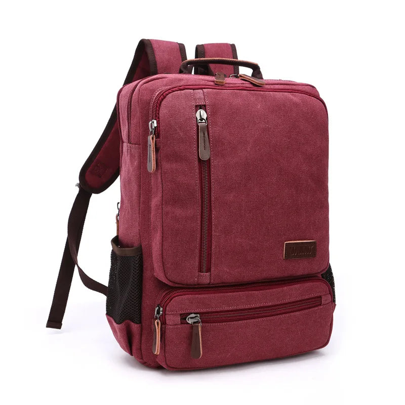 Vintage Canvas Backpack Men Large Capacity Travel Shoulder Bag High Quality Fashion Students Bag Male notebook Laptop Backpack