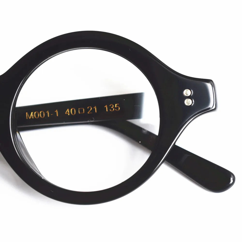 Hand Made Eyeglass Frames Vintage small 40mm Round Glasses For Men Acetate unisex Optic Myopia Eyewear Prescription Glasses