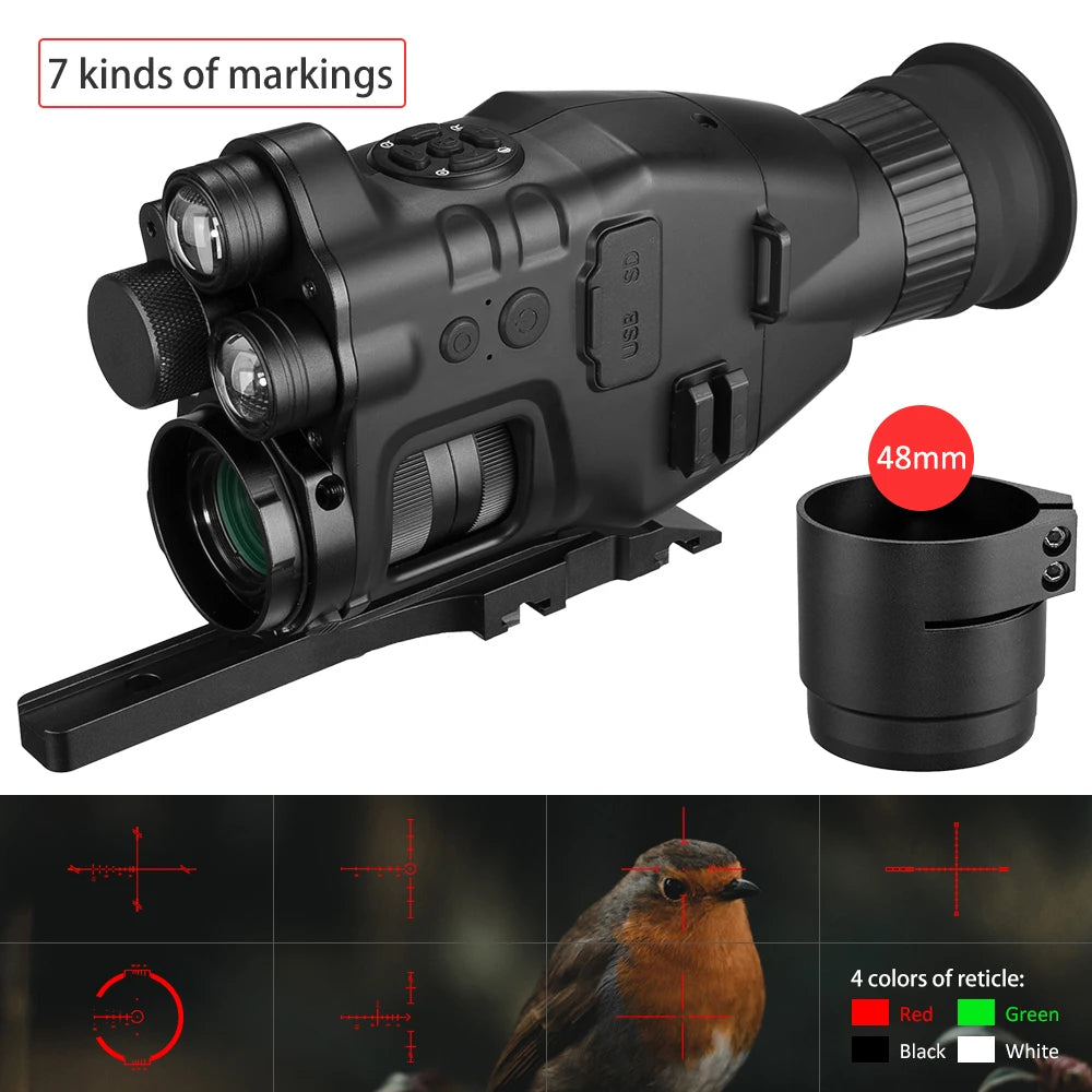 Night Vision Riflescope Monocular W/ Wifi APP 200M Range NV Scope 940nm IR Night Vision Sight Hunting Trail Camera Telescope