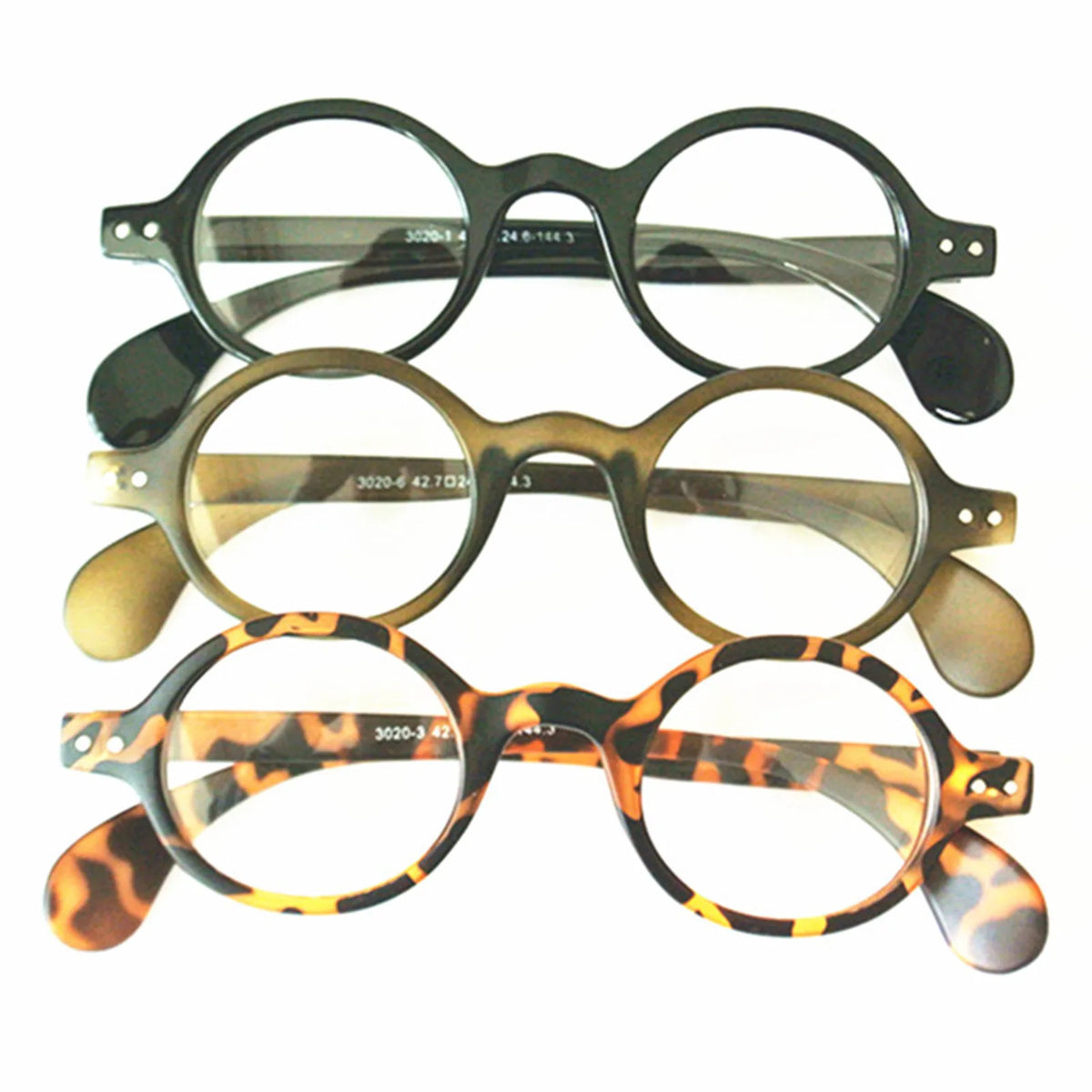 Vintage Oval Round 42.70mm Acetate Eyeglass Frames Myopia Mens Womens Full Rim Retro Fashion Glasses Rx Able