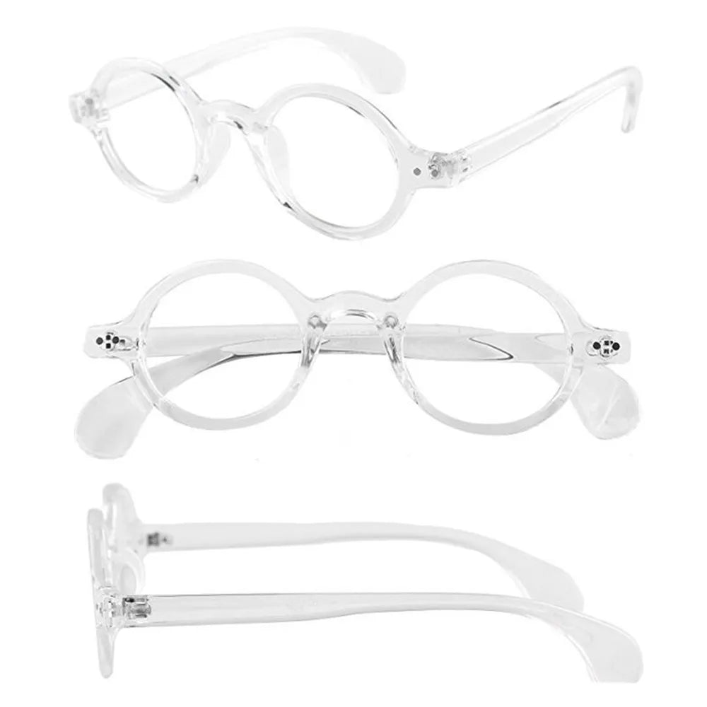 Vintage Oval Round 42.70mm Acetate Eyeglass Frames Myopia Mens Womens Full Rim Retro Fashion Glasses Rx Able