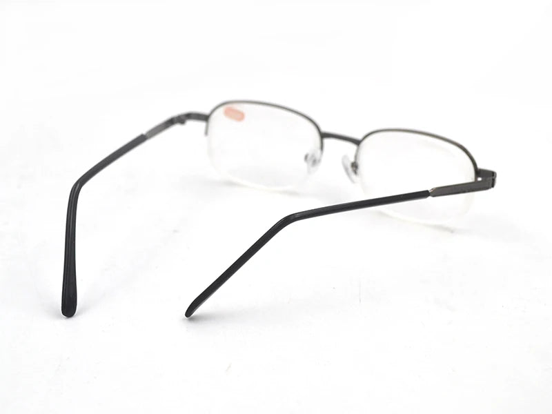 High Diopters Metal Half-Frame Unisex Nearsighted Myopia Reading Glasses Half Rim Alloy Nearsighted Sight Gafas -6.0 to-10 A1