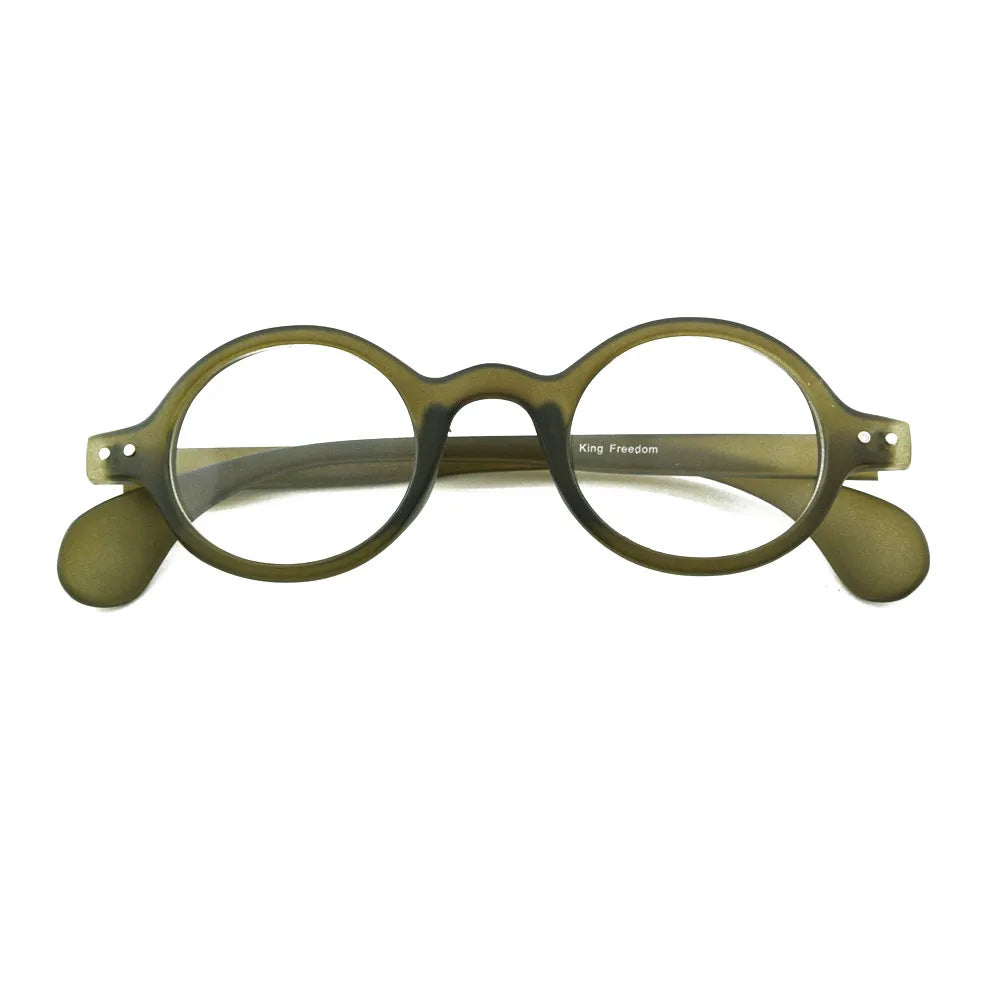 Vintage Oval Round 42.70mm Acetate Eyeglass Frames Myopia Mens Womens Full Rim Retro Fashion Glasses Rx Able