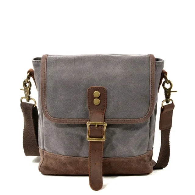 Oil Wax Canvas Leather Crossbody Bag Unisex Military Vintage Messenger Bags Shoulder Bag for men 2020 Casual Travel Bags