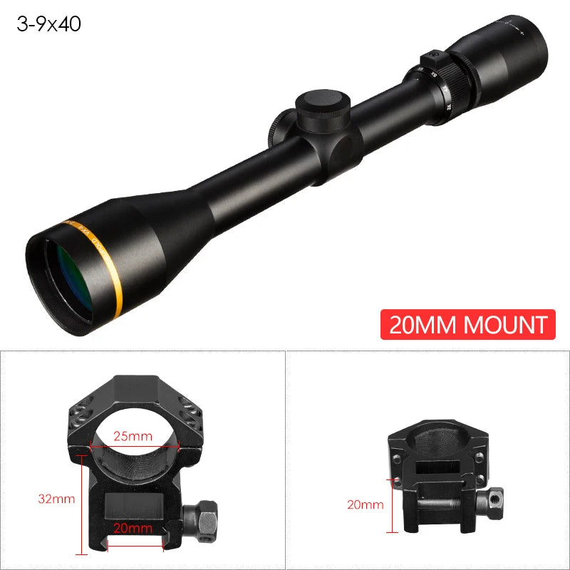 VX Tactical 3.5-10x40 Scope Mil Dot Riflescopes Optic Sight 3-9x40 4.5-14x40 Hunting Scopes for Airsoft Gun With Mount