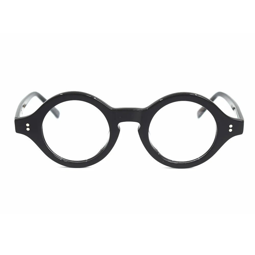 Hand Made Eyeglass Frames Vintage small 40mm Round Glasses For Men Acetate unisex Optic Myopia Eyewear Prescription Glasses