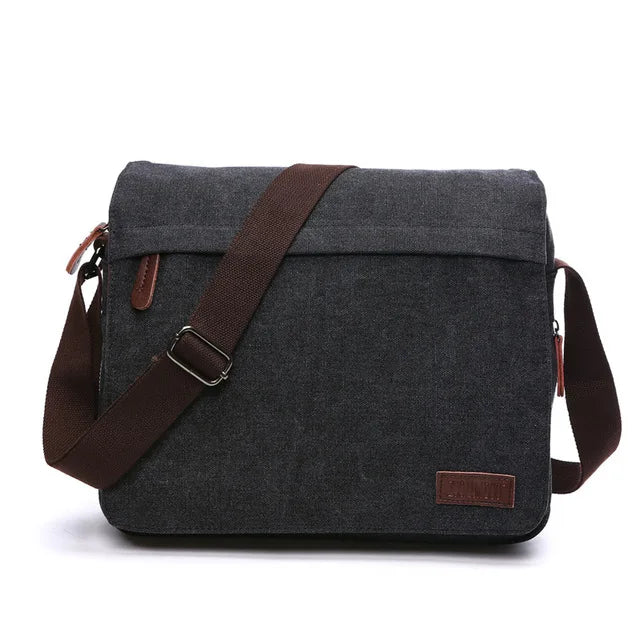 Men's Sidebag For Business Crossbody Bag Fashion Korean Version Men's Canvas Large Capacity Single Shoulder Messenger Bag