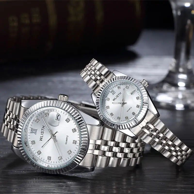 Couple Watch 2025 Mens Watches Top Brand Luxury  Quartz Watch Women Clock Ladies Dress Wristwatch Fashion Casual Lovers Watch