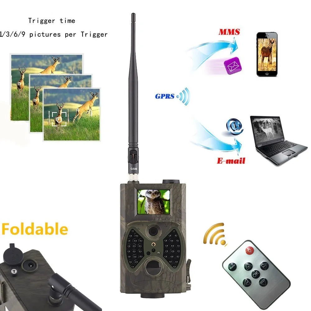 IR  Hunting  Celluar Trail Camera 16MP 1080P Photo Traps HC300M Wild Camera 2G MMS GSM SMTP Wireless  Hunting Chasse