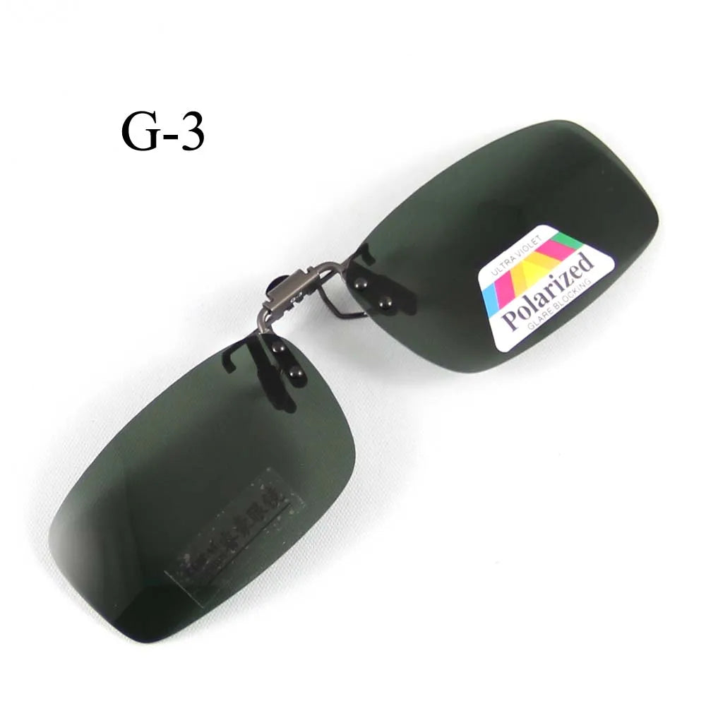 Polarized Sunglasses Clip on Can be flip up Sun Glasses Clip Driving Eyeglasses Polarized Clip on Sunglasses Alloy Bridge