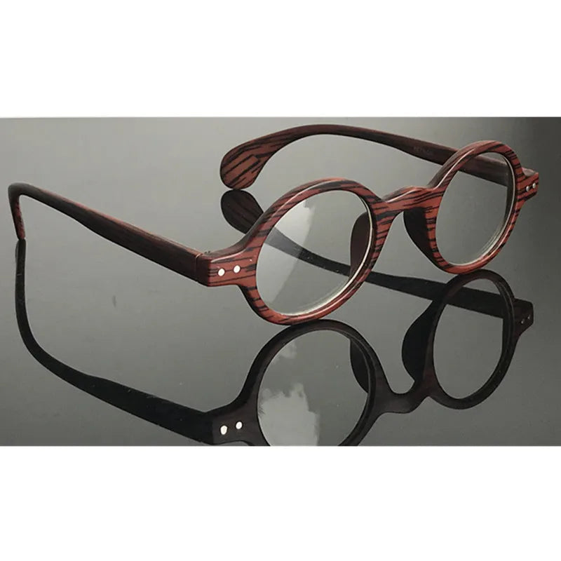 Vintage Oval Round 42.70mm Acetate Eyeglass Frames Myopia Mens Womens Full Rim Retro Fashion Glasses Rx Able
