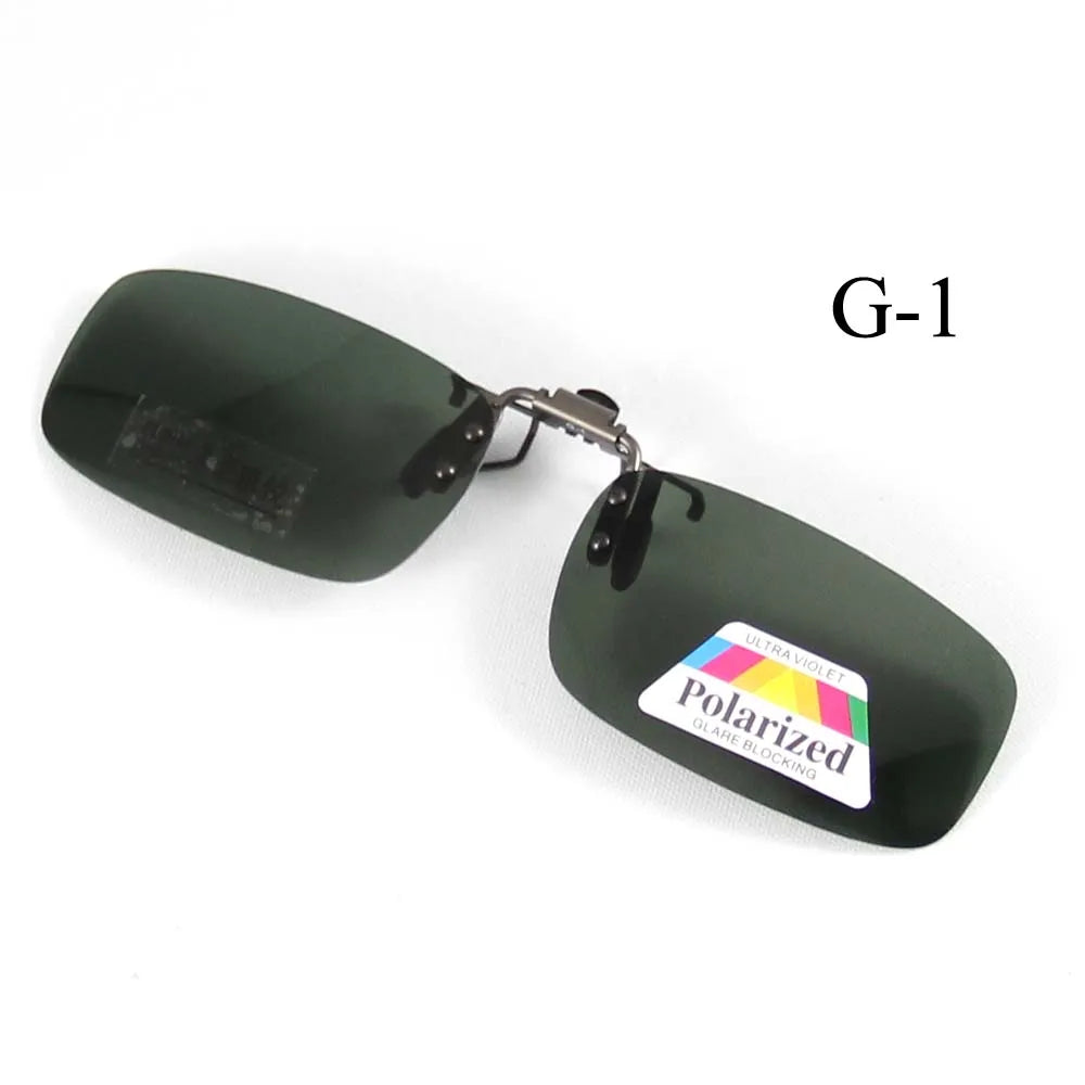 Polarized Sunglasses Clip on Can be flip up Sun Glasses Clip Driving Eyeglasses Polarized Clip on Sunglasses Alloy Bridge