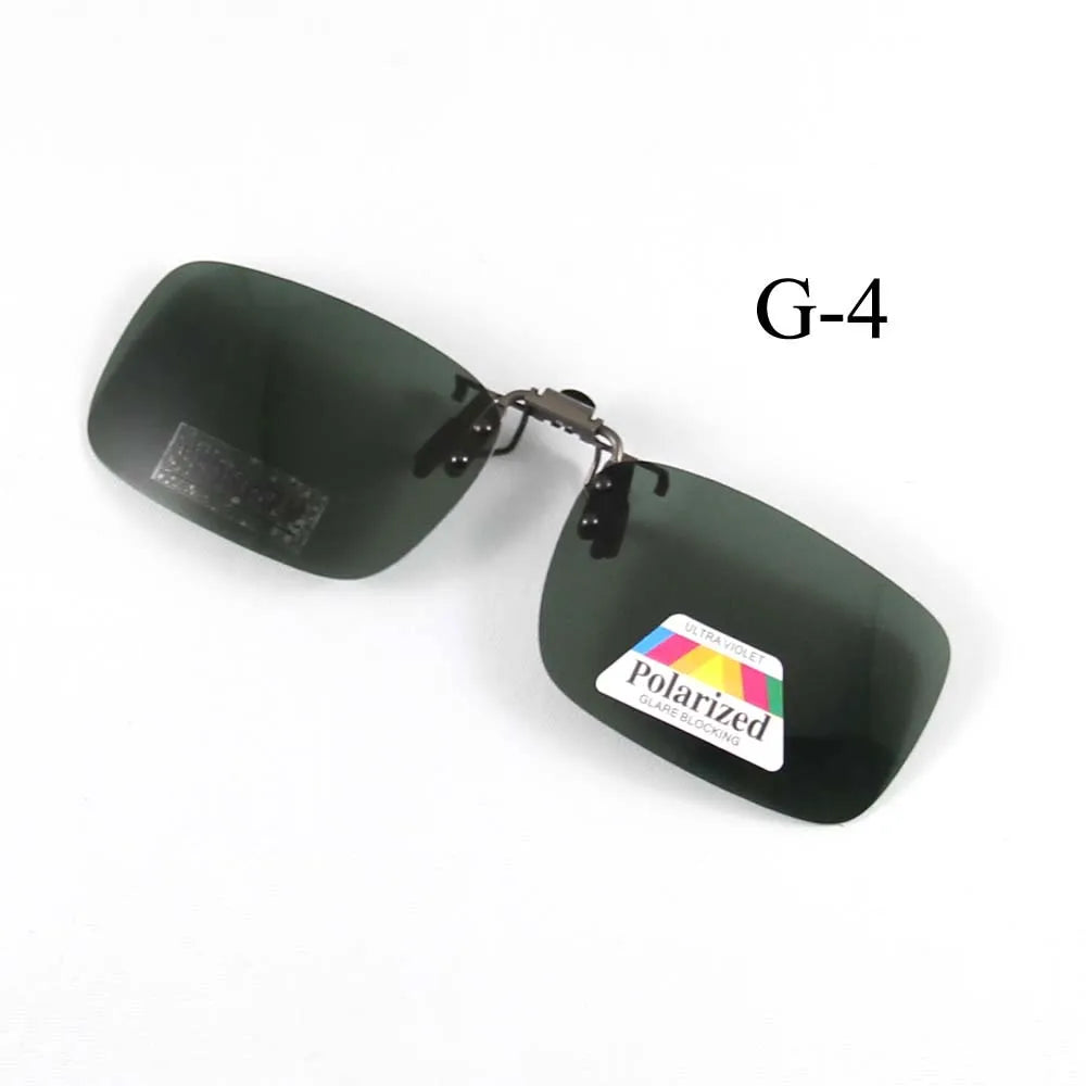 Polarized Sunglasses Clip on Can be flip up Sun Glasses Clip Driving Eyeglasses Polarized Clip on Sunglasses Alloy Bridge