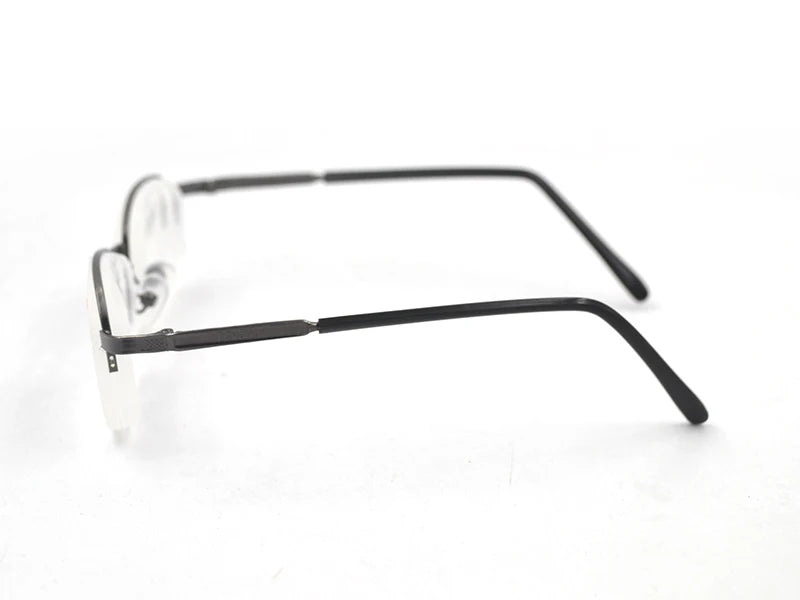 High Diopters Metal Half-Frame Unisex Nearsighted Myopia Reading Glasses Half Rim Alloy Nearsighted Sight Gafas -6.0 to-10 A1