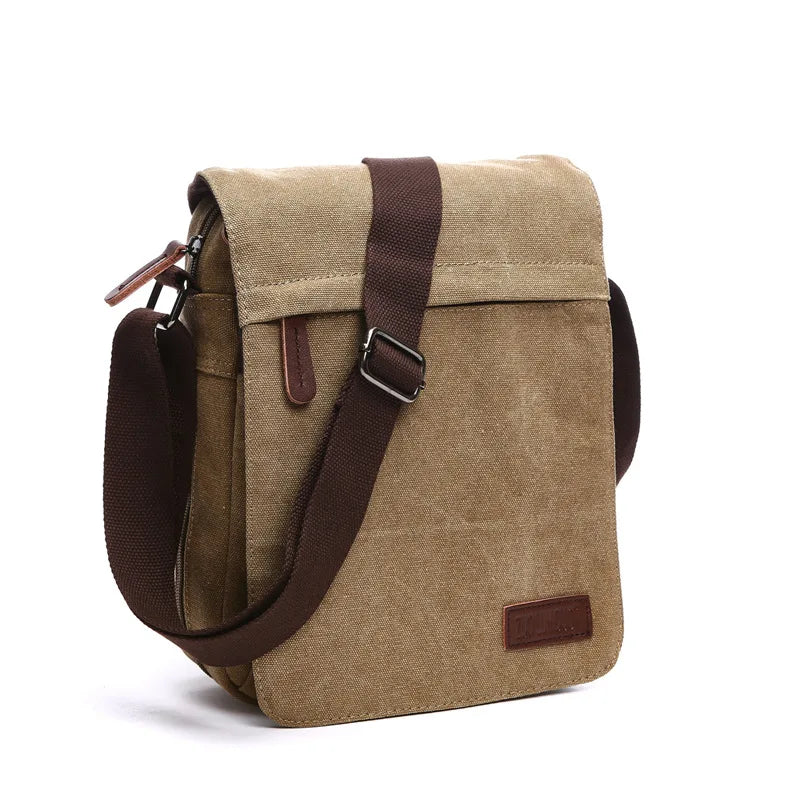 Men's Sidebag For Business Crossbody Bag Fashion Korean Version Men's Canvas Large Capacity Single Shoulder Messenger Bag