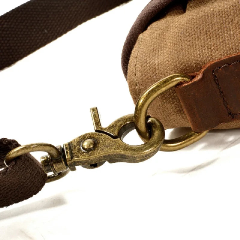 Oil Wax Canvas Leather Crossbody Bag Unisex Military Vintage Messenger Bags Shoulder Bag for men 2020 Casual Travel Bags