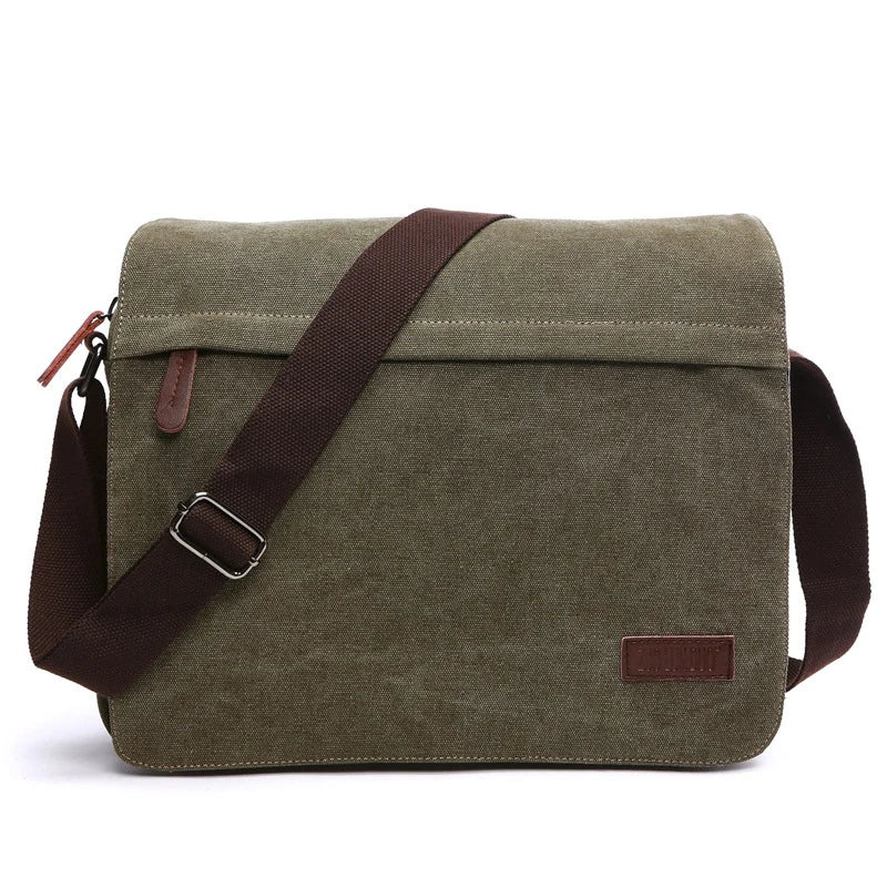 Men's Sidebag For Business Crossbody Bag Fashion Korean Version Men's Canvas Large Capacity Single Shoulder Messenger Bag