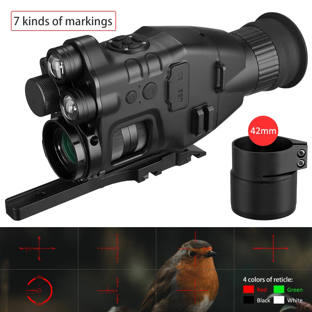 Night Vision Riflescope Monocular W/ Wifi APP 200M Range NV Scope 940nm IR Night Vision Sight Hunting Trail Camera Telescope