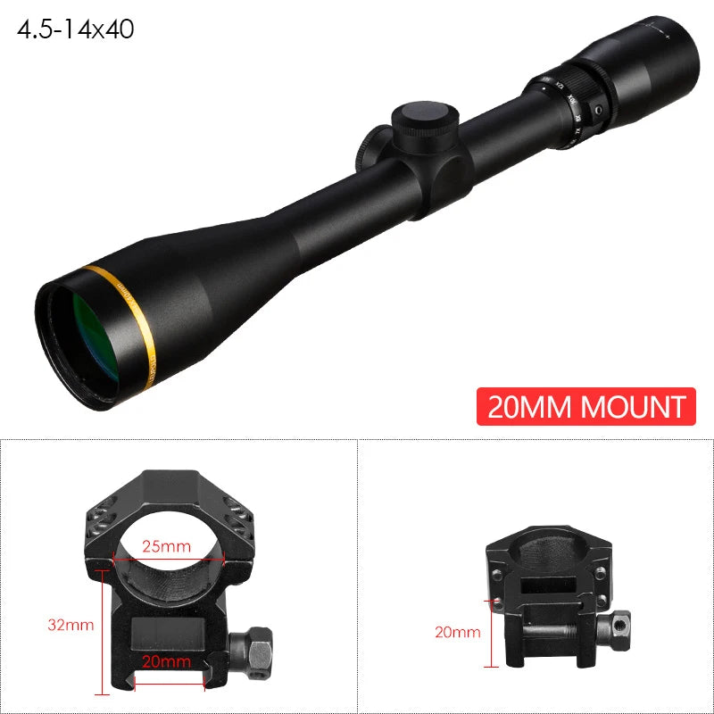 VX Tactical 3.5-10x40 Scope Mil Dot Riflescopes Optic Sight 3-9x40 4.5-14x40 Hunting Scopes for Airsoft Gun With Mount