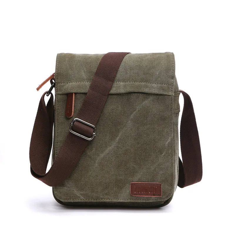 Men's Sidebag For Business Crossbody Bag Fashion Korean Version Men's Canvas Large Capacity Single Shoulder Messenger Bag