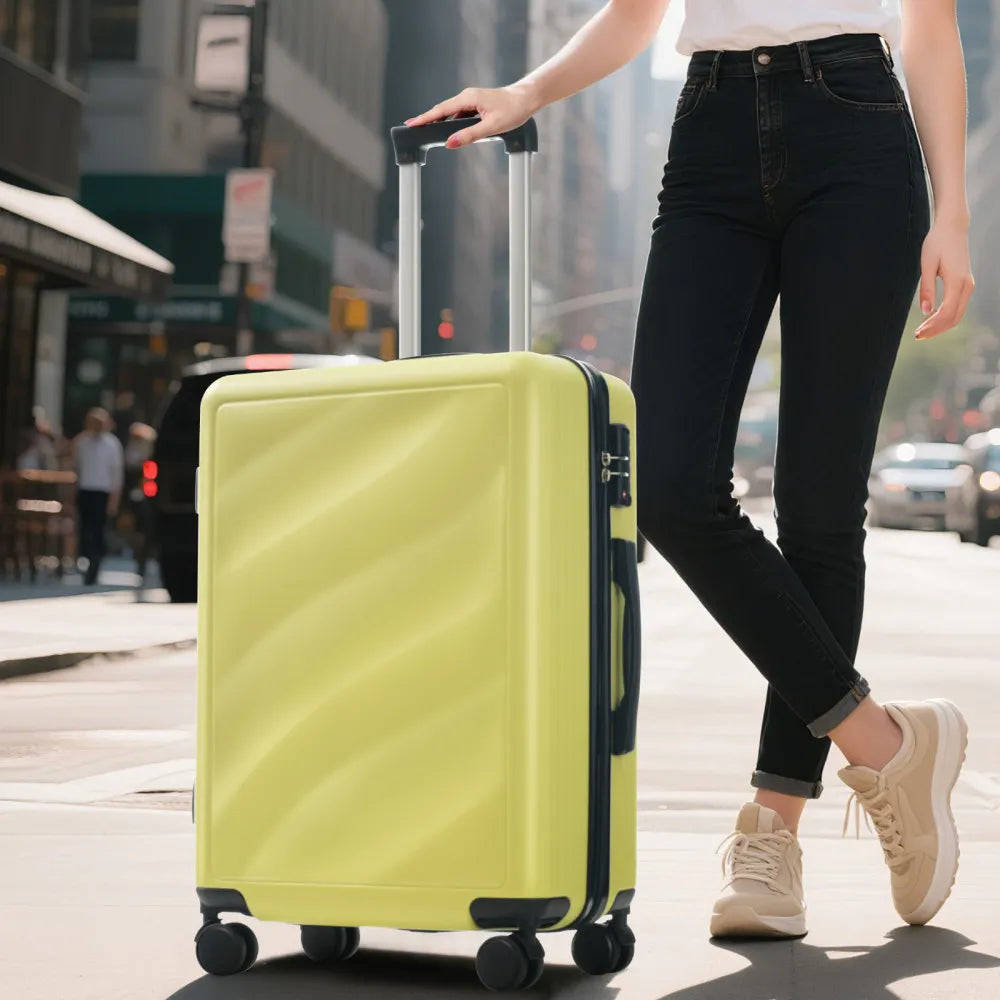 Luggage Set 3 Piece Durable ABS Suitcases with Spinner Wheels and TSA Lock, Carry-on & Checked Travel Luggage (20"/24"/28")