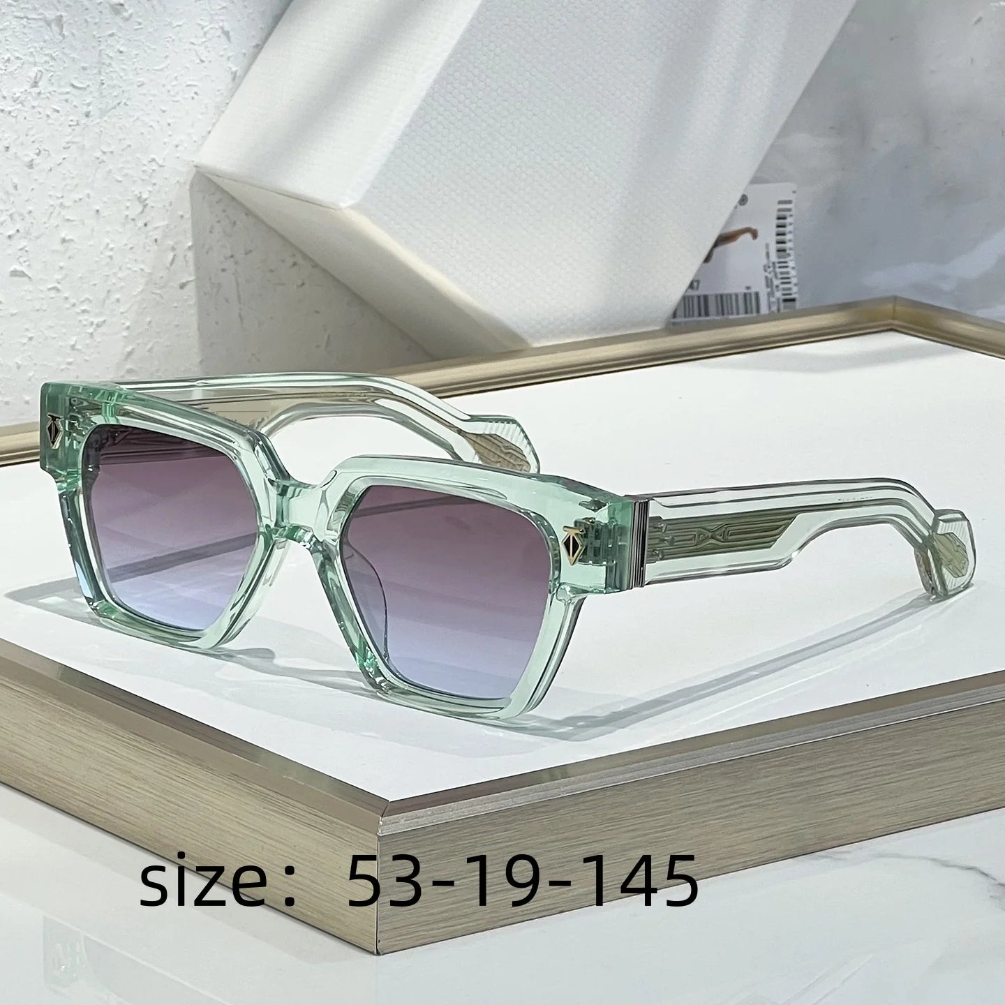 INS UTOPIA UV400 Thick Acetate Handmade Square Sunglasses Designer Trendy Eyewear Top Quality for Men and Women