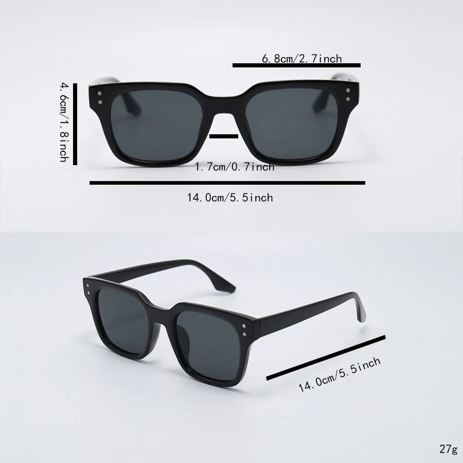1Pc Men's Fashion Glasses New High-End Trendy Square Frame Personality Versatile Hip-Hop Cool Christmas Gift Daily Party Gatheri