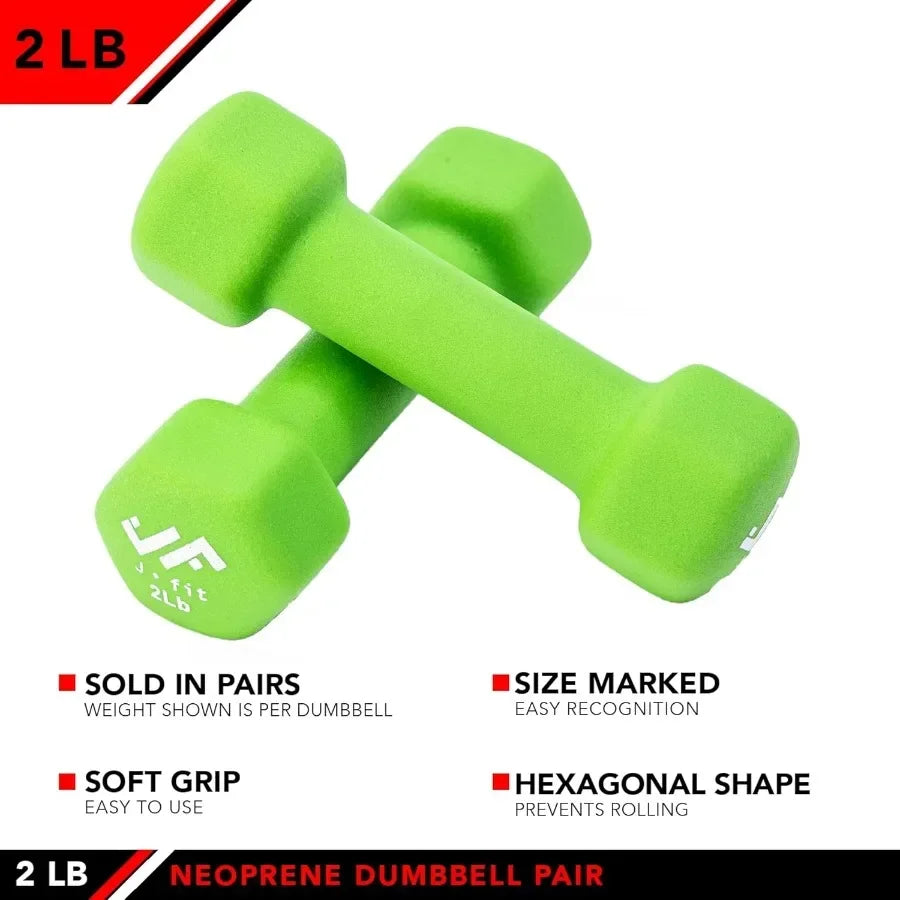 Neoprene Dumbbell Set, Vinyl Coated Hand Weights for Home Gym, Strength Training, Fitness, Aerobics