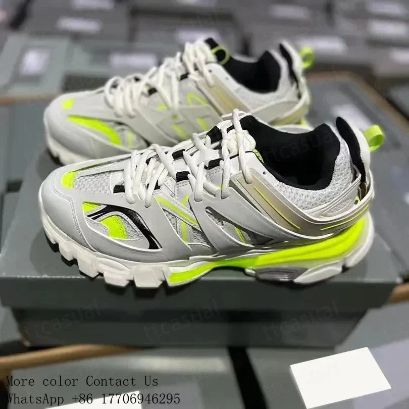 Designer Tracks 3 3.0 Men Women Casual Shoes Paris Triples White Black Pink Grey Beige Sneakers Brand 18ss Tess.S. Gomma