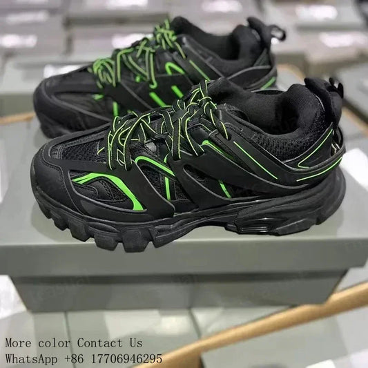 Designer Tracks 3 3.0 Men Women Casual Shoes Paris Triples White Black Pink Grey Beige Sneakers Brand 18ss Tess.S. Gomma