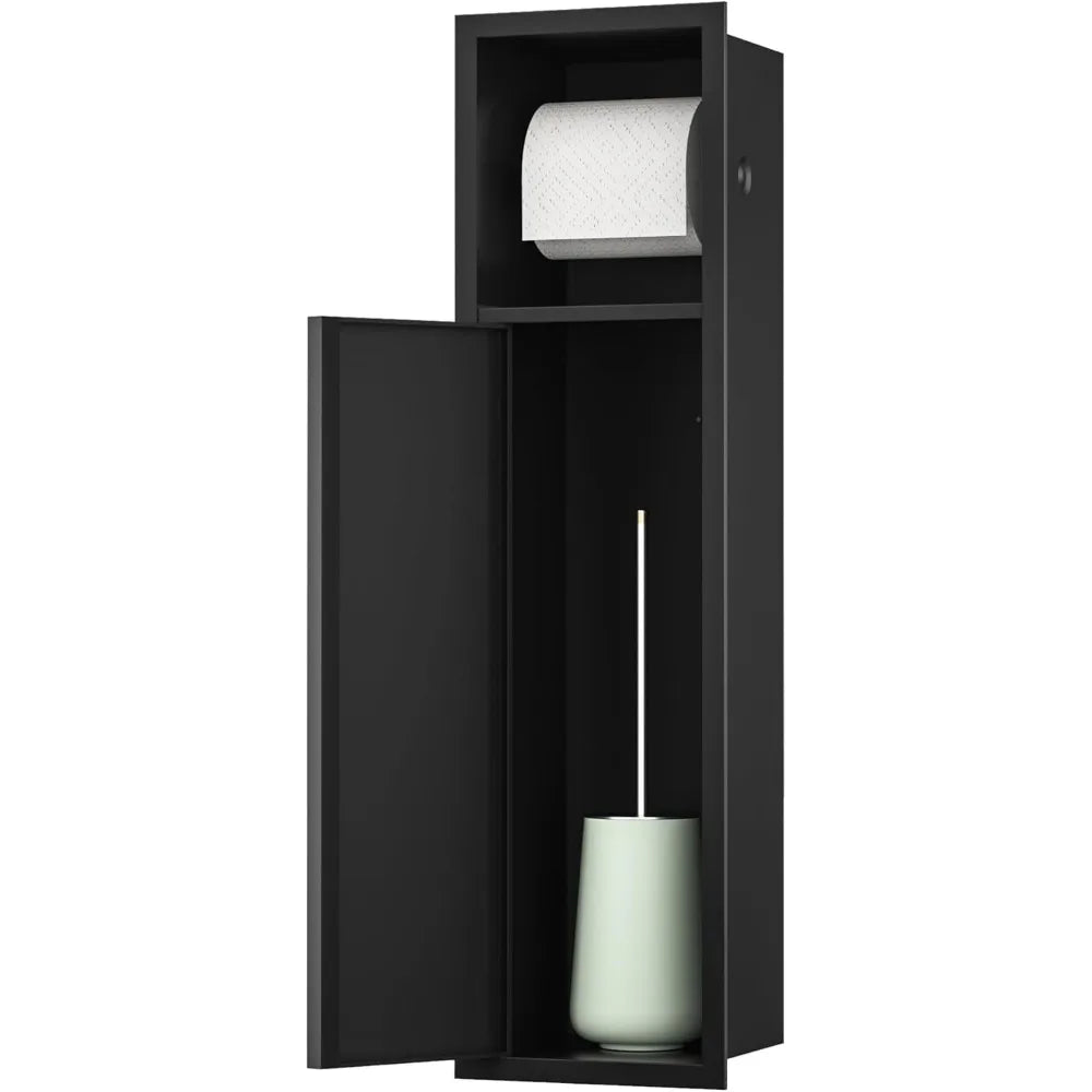Stainless Steel Over-Mounted Toilet Paper Holder with Cabinet for Bathroom Renovation