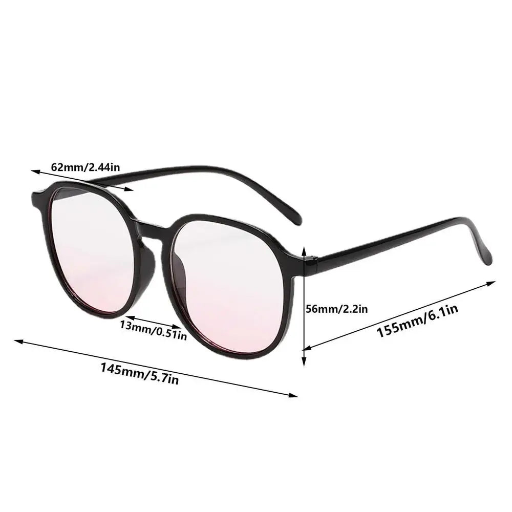 Powder Blusher Glasses Korean Oversized Gradual Pink Sunglasses Fashion Computer Goggle Women's Gift Blue Light Blocking Glasses