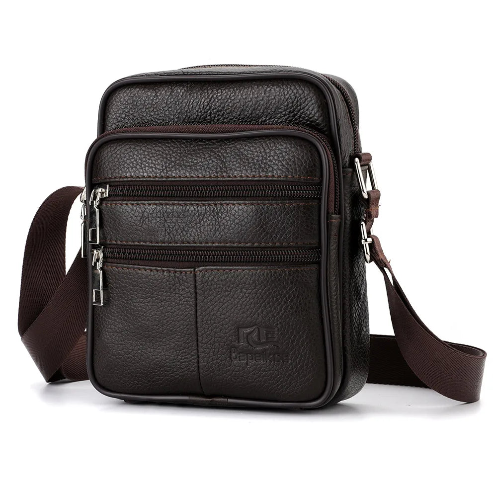 Men's Shoulder Bag Business Casual Vintage Messenger Bag High Quality Leather Men's Travel Shoulder Bag