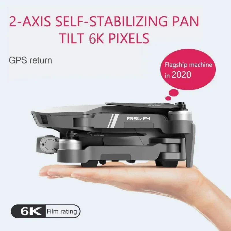 4DRC F4 Drone GPS 8K Professinal HD Mechanical Gimbal Camera System Supports TF Card FPV Drones Quadcopter RC Distance 2km Toy