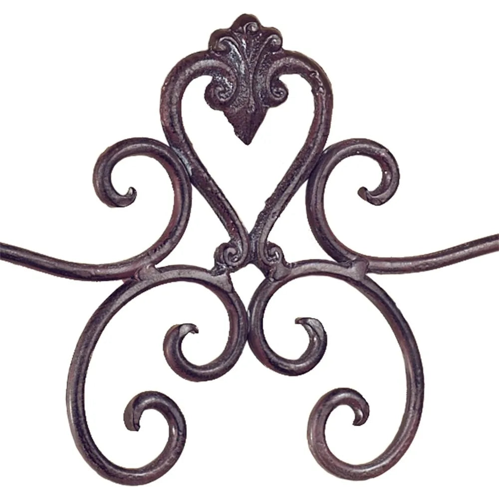 30 Inch Wide Metal Scroll Towel Rack in Tuscan Slate Finish for Bathroom and En Suite Spaces