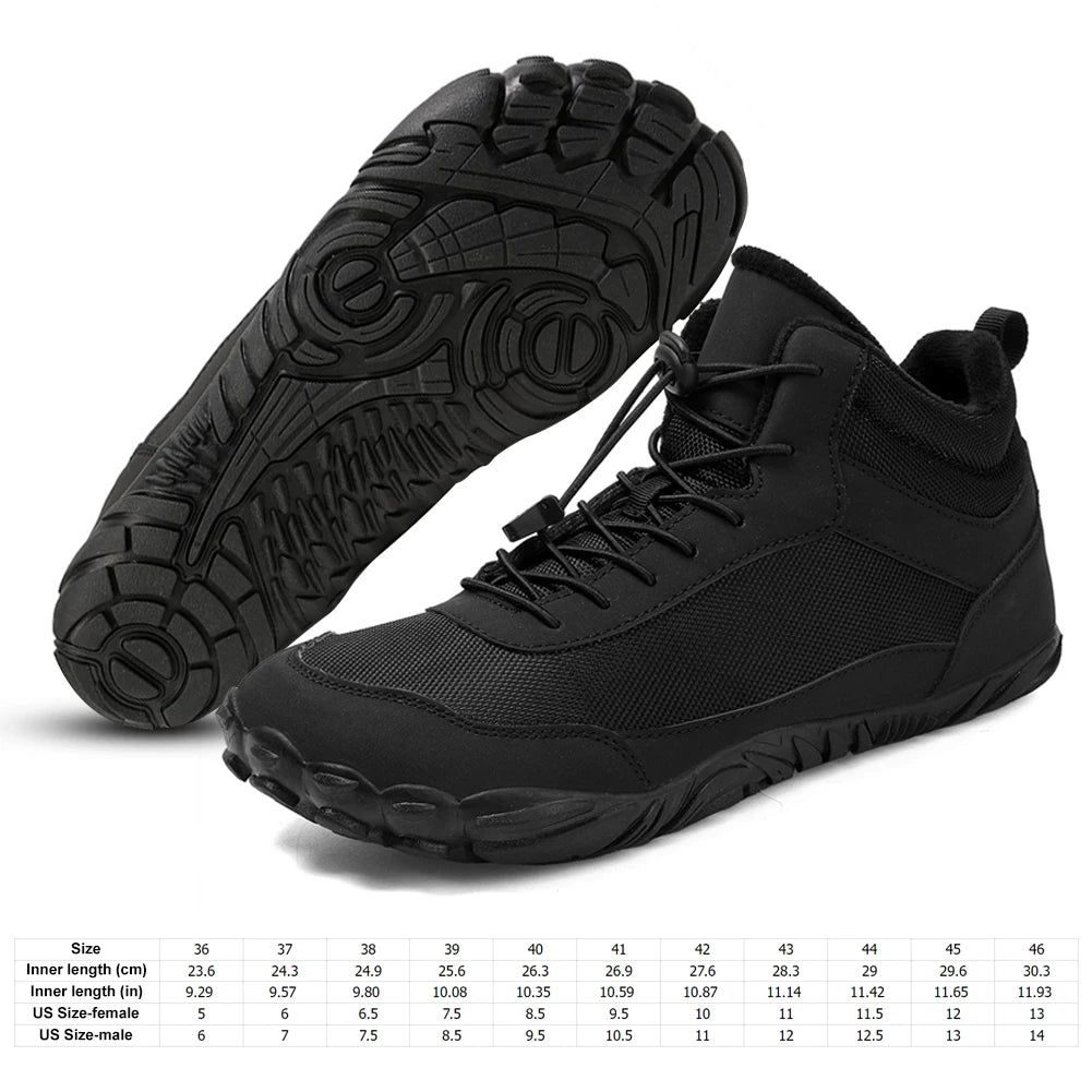 Winter Snow Boots Lightweight Barefoot Shoes Breathable Casual Ankle Boots Waterproof Trail Running Shoes for Outdoor Sports