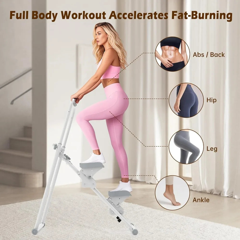 Leikefitness Stair Stepper for Home-Upgrade Vertical Climber,Folding Cardio Exercise Machine,Stair Climber for Full Body Workout