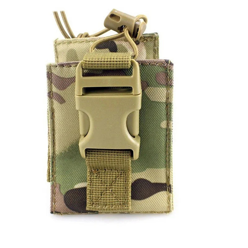 Tactical Walkie Talkie Holder Bag Molle Radio Pouch Nylon Waist Pack Pocket Pendant Pouch Hunting Accessories