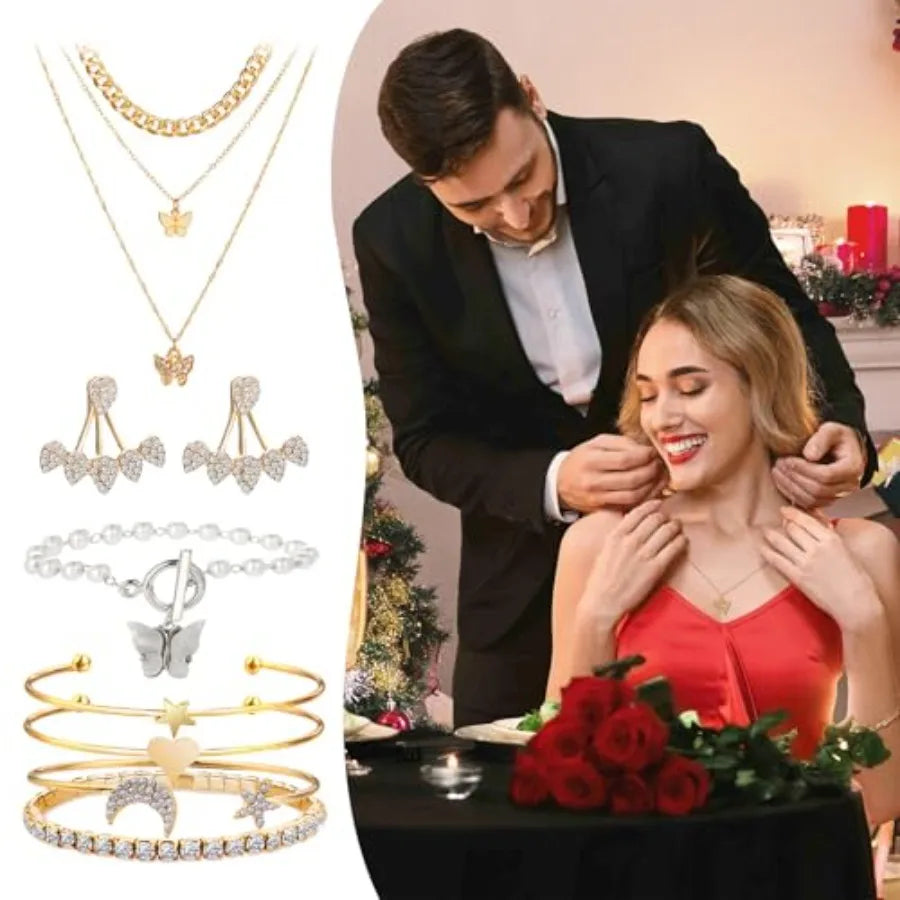 Jewelry Advent Calendar 2025 for Women Christmas Countdown 24 Days Holiday Surprises Gifts Fashion Bracelet Necklace Ring Earri