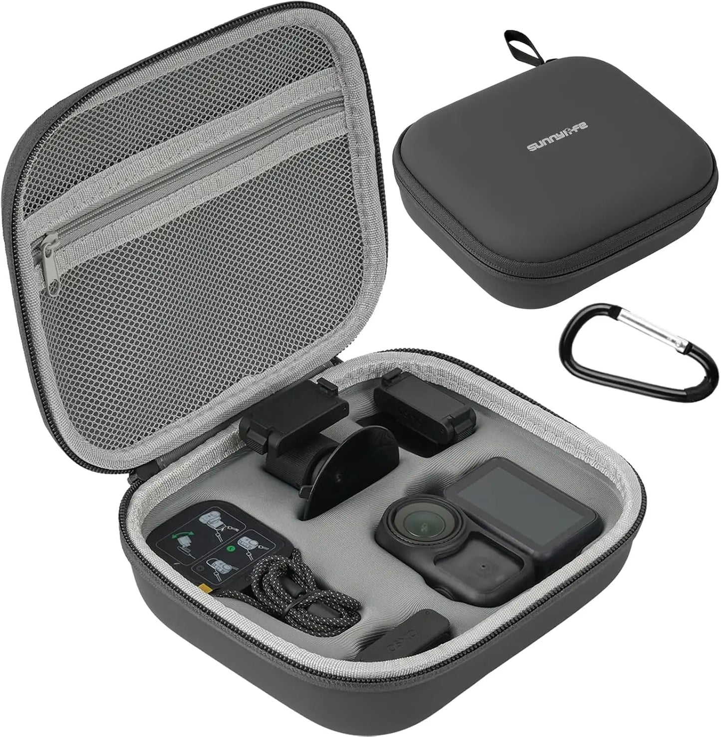 Carrying Case for DJI Osmo Nano, Portable PU Storage Travel Bag for Osmo Nano Accessories (Set Bag-Black)