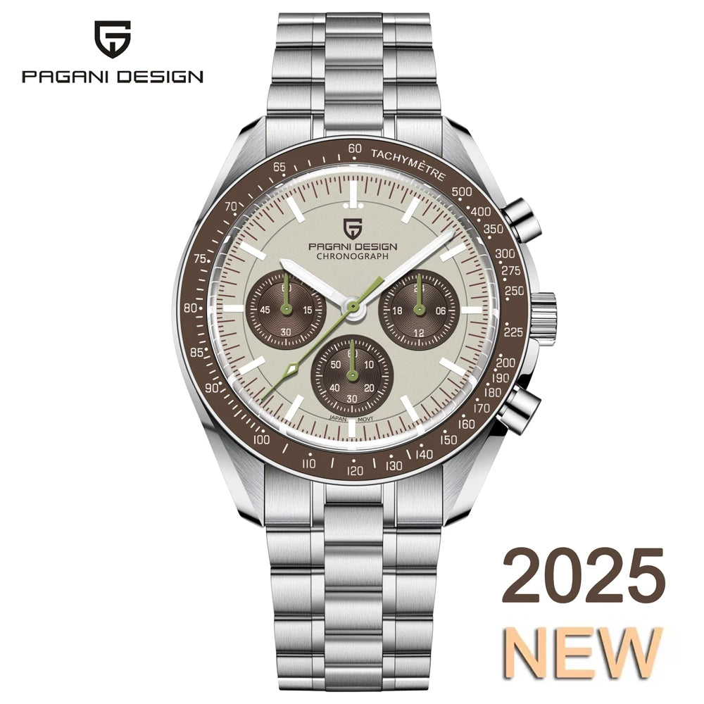 PAGANI DESIGN Saturn Men's Watches Top Luxury Quartz Watch For Men Chronograph Wristwatches AR Sapphire Waterproof Luminous Gift
