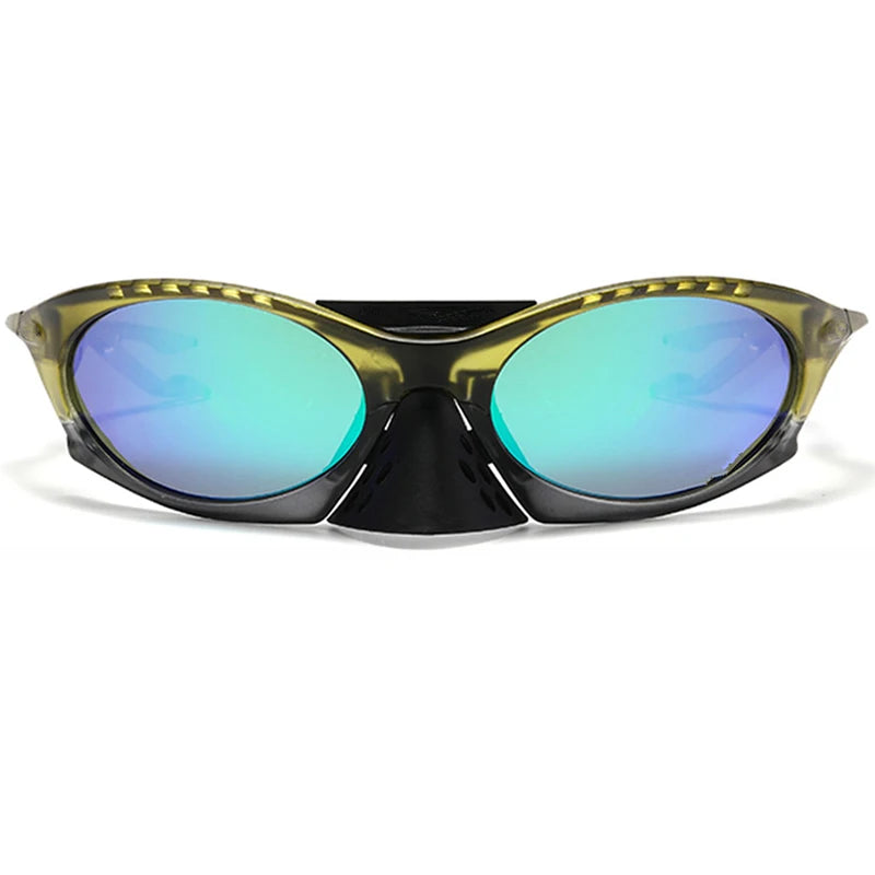 Oversized Steampunk Sunglasses Men Brand Design Mirror Punk Sun Glasses for Men Male Fishing Sports
