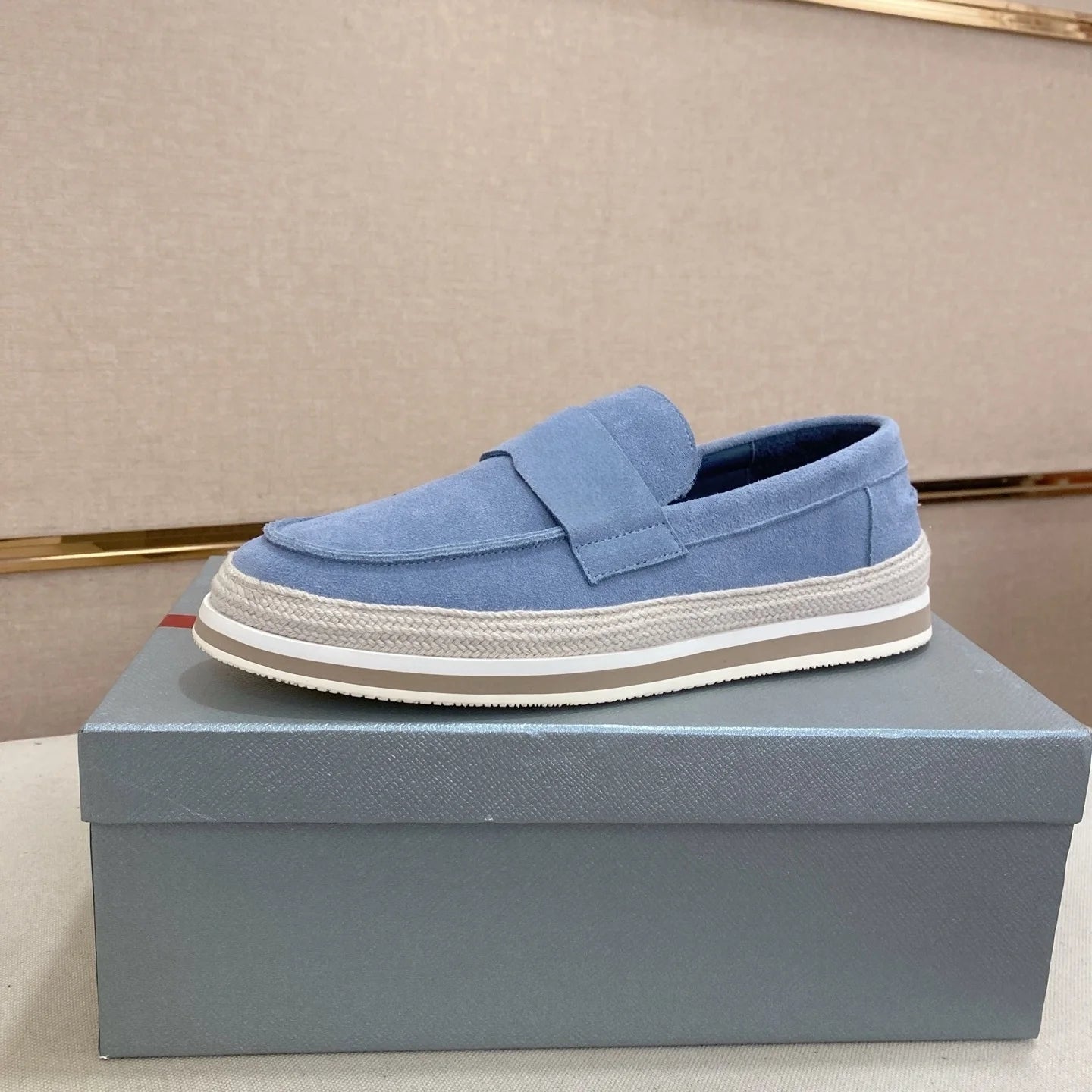 Men's Women loafers retro straw sole slip-on shoes versatile casual slip-on shoes