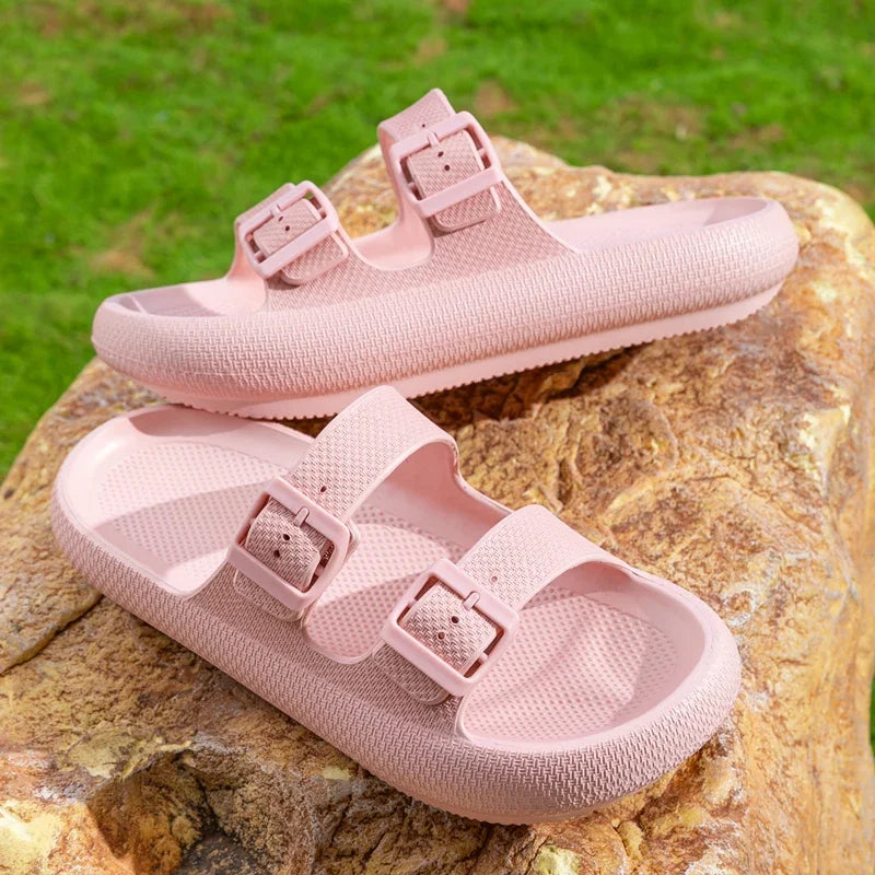 Men's Lightweight Open-Toe Slide Sandals Non-Slip Bathroom Flip Flops with Comfortable Arch Support,Trendy Casual Summer Shoes